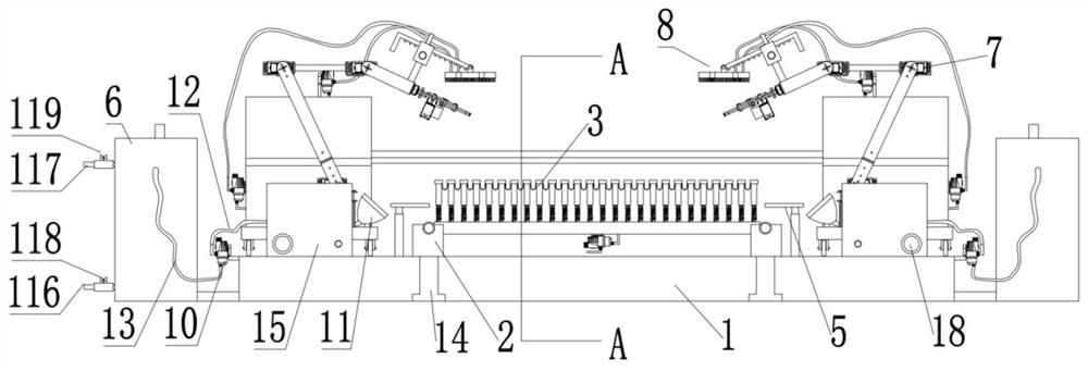 Two-phase non-uniform pre-reaction curved-surface fully non-destructive automobile body welding equipment