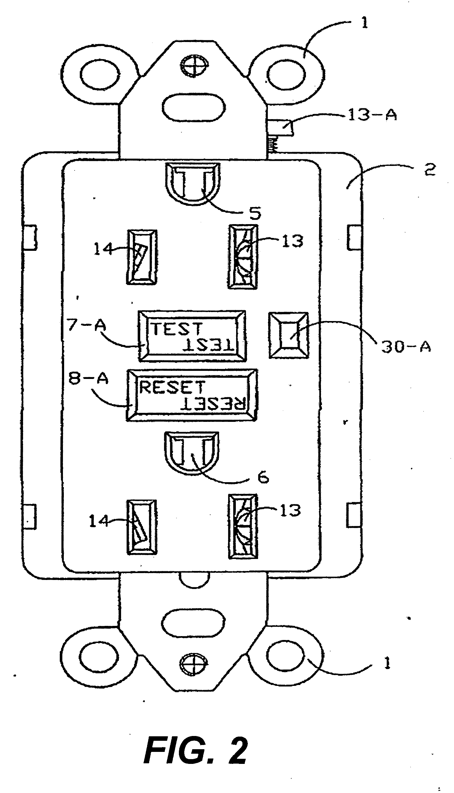 Ground fault circuit interrupters providing end of the life test