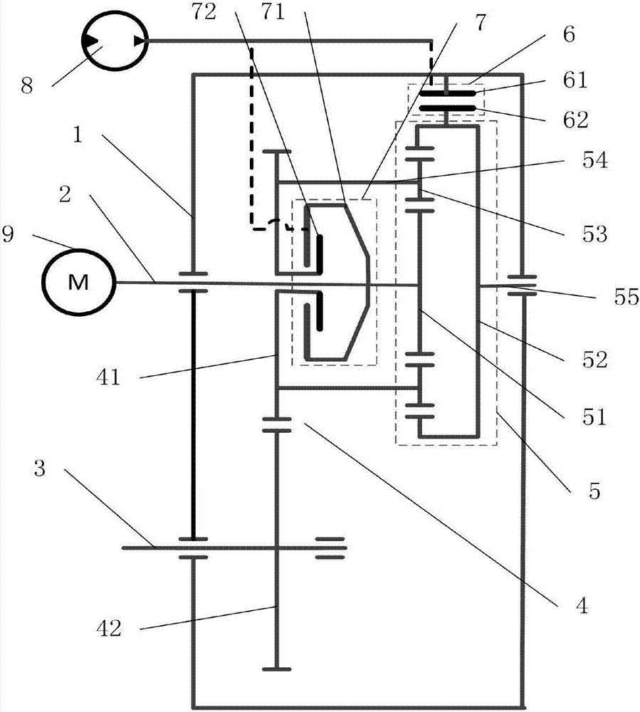 Gear shifting control method and system of two-gear automatic gearbox