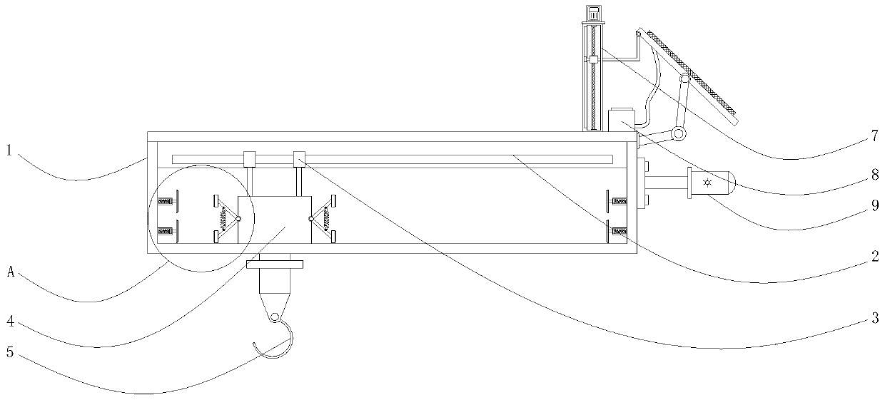 Tower crane trolley limiting device