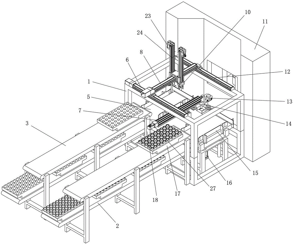 Full-automatic pressing device for perforating bullets