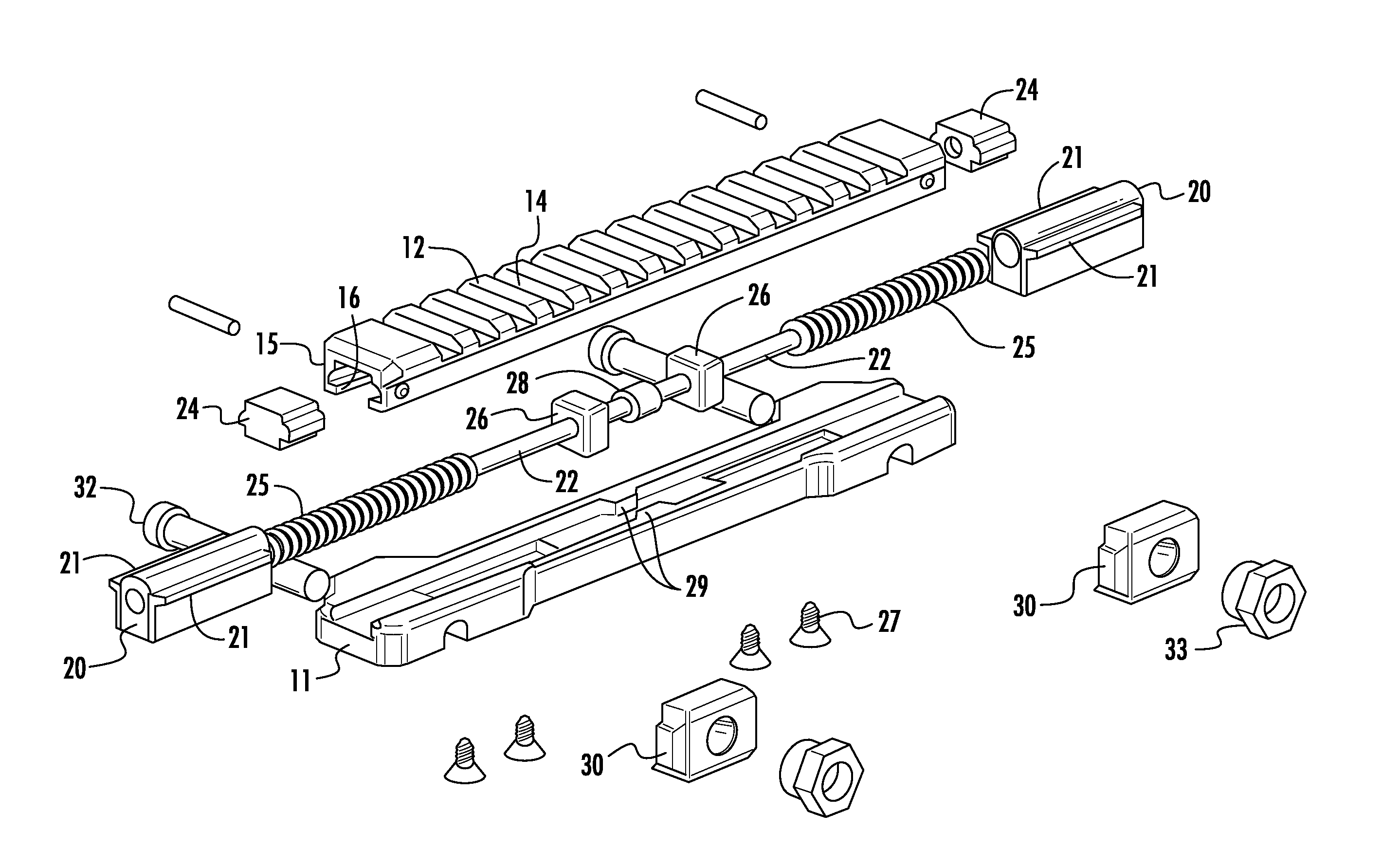 Recoil force mitigating device for firearms