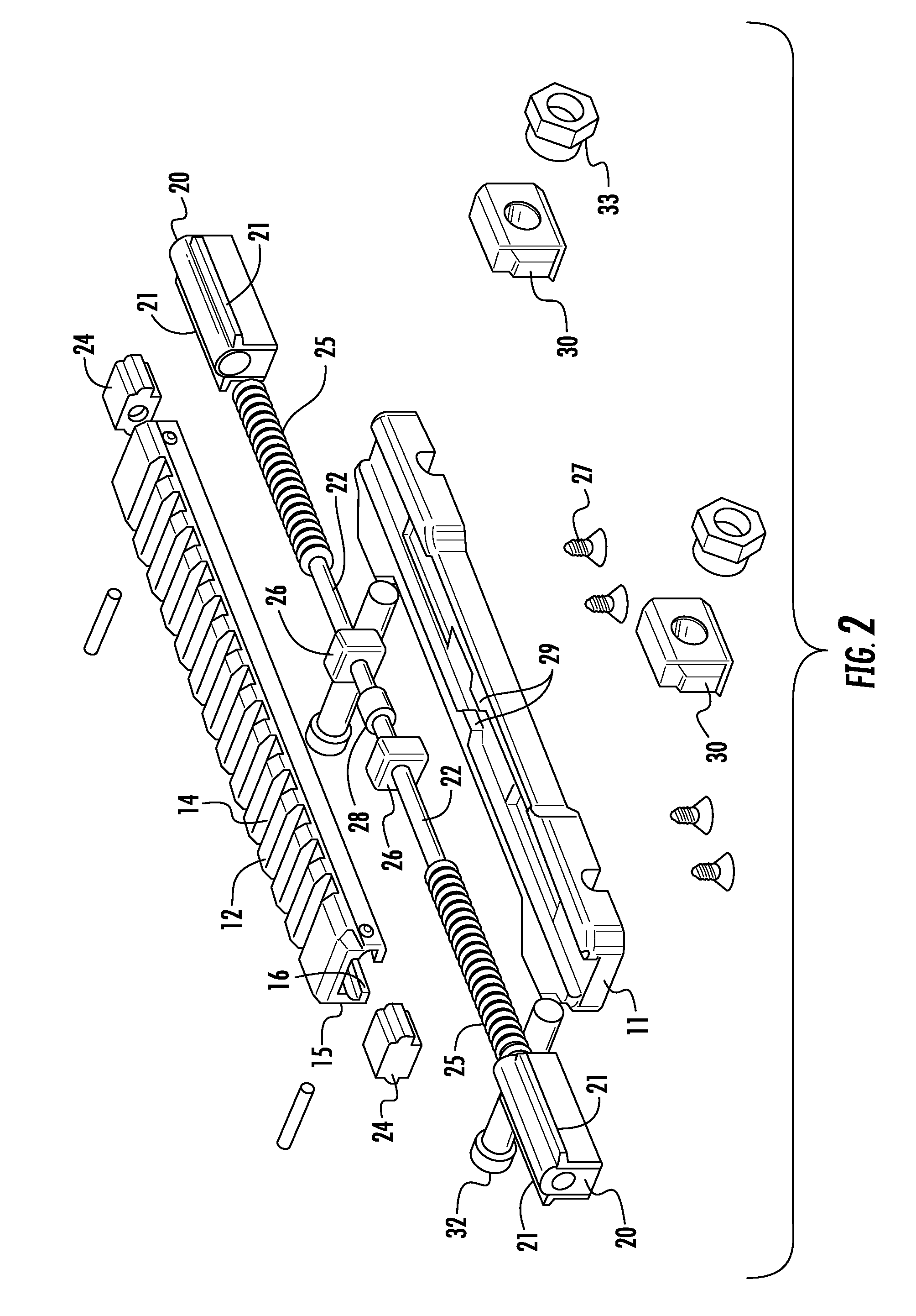 Recoil force mitigating device for firearms