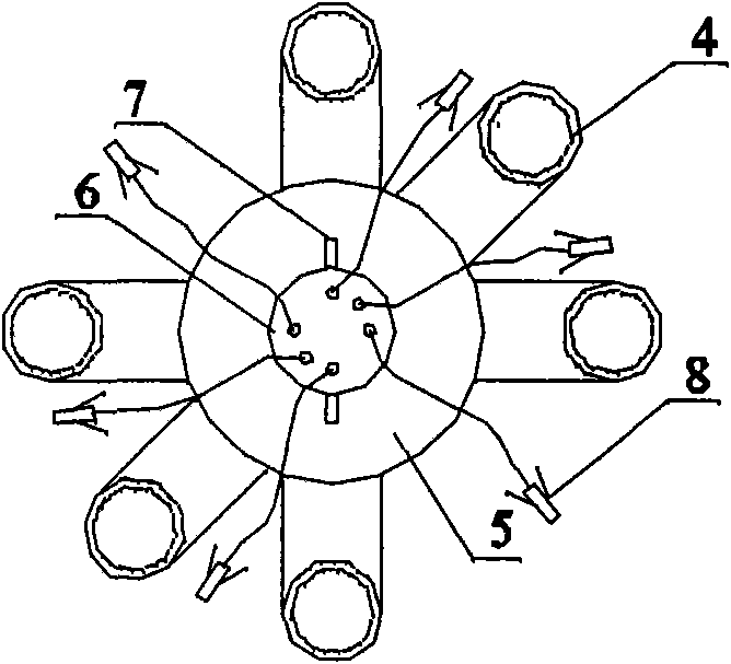 Rotary disc deep base point displacement meter and measuring method thereof