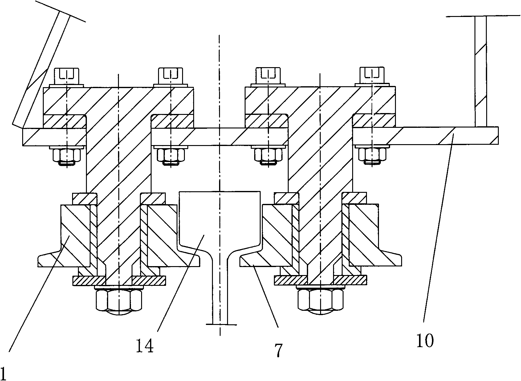 Anti-turnover device for track running vehicle