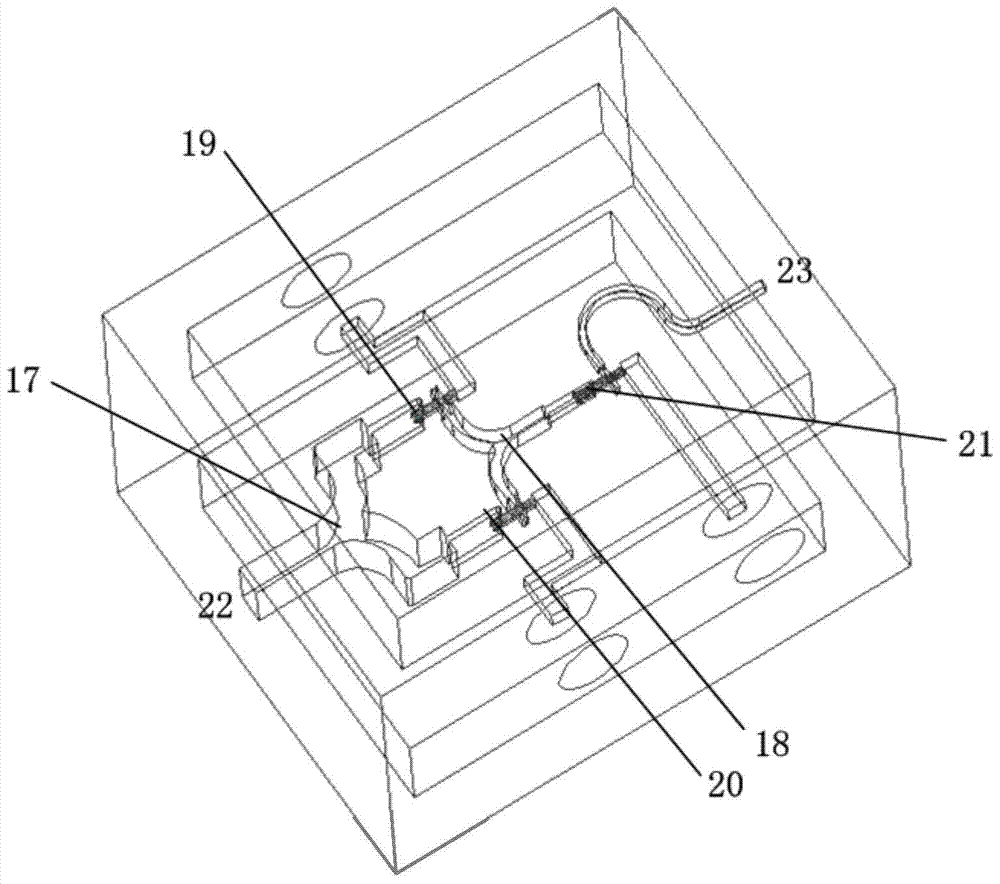 A terahertz frequency band local oscillator based on the integrated structure of frequency doubling links