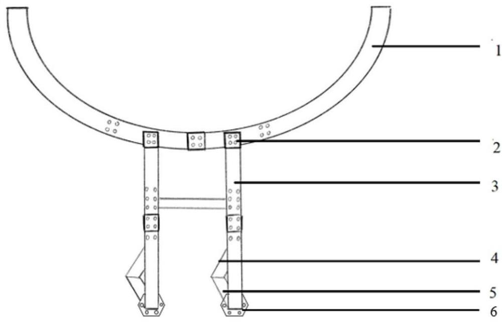 Antler -shaped grapevine support and grapevine planting method thereof