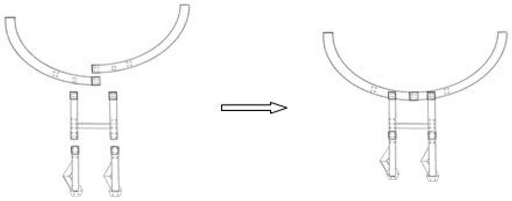 Antler -shaped grapevine support and grapevine planting method thereof