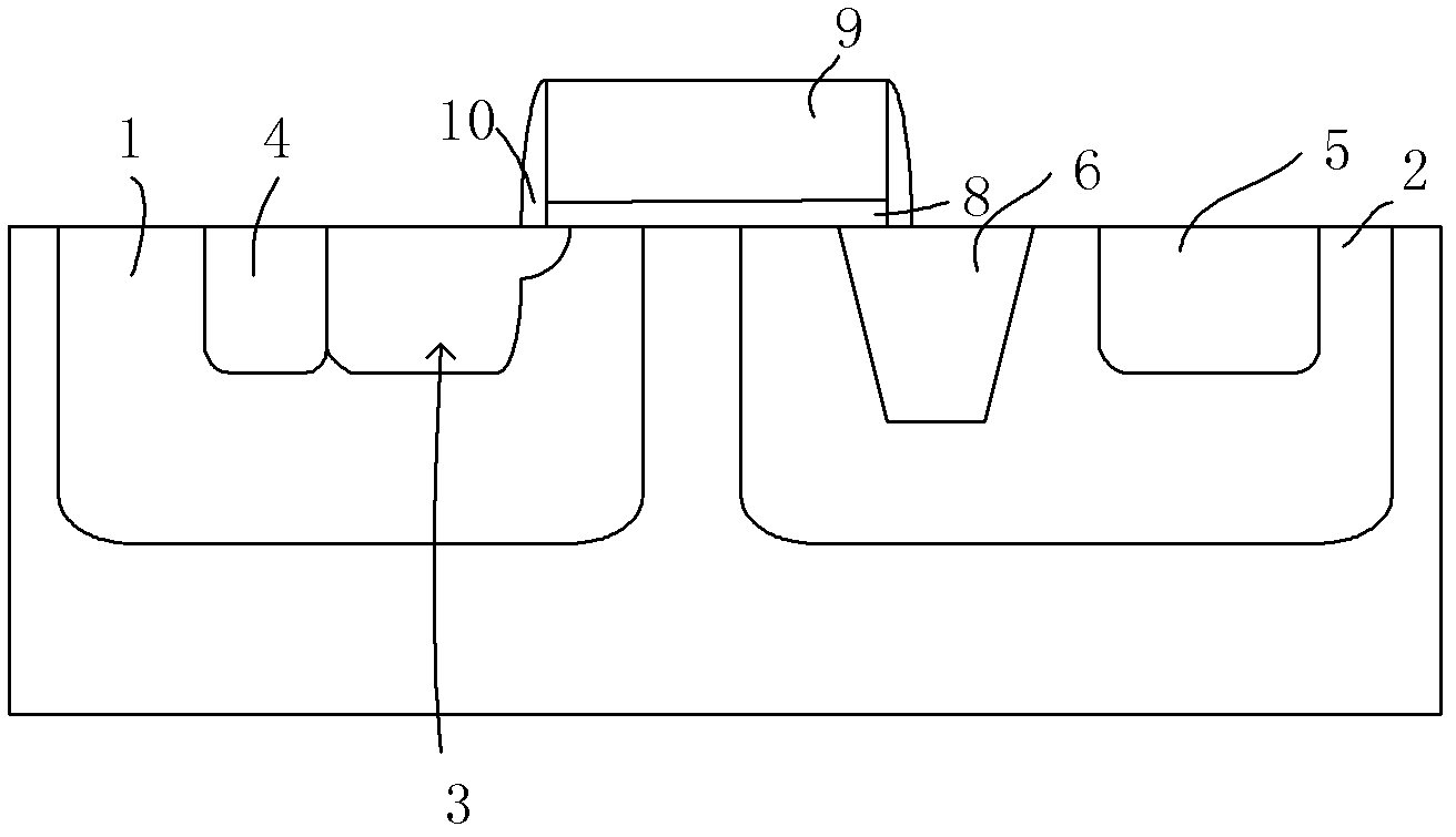 LDMOS (Laterally Diffused Metal Oxide Semiconductor) transistor and manufacturing method thereof