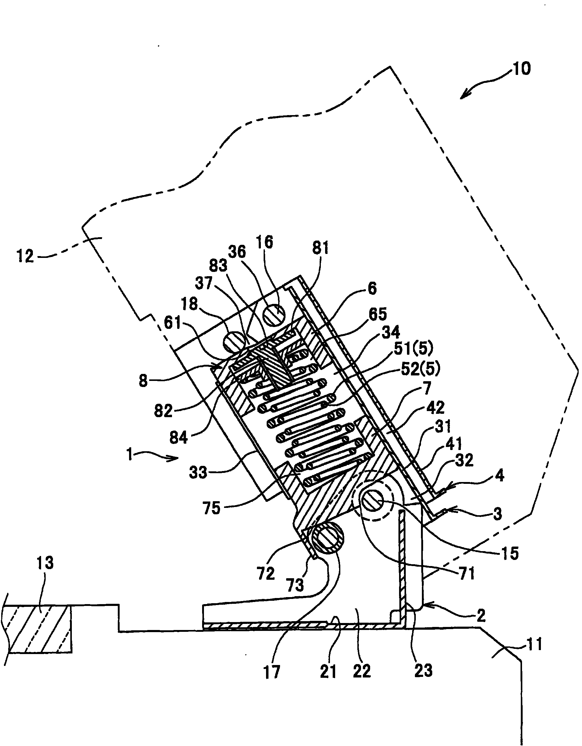 Manuscript pressure plate switching device and office device having the same