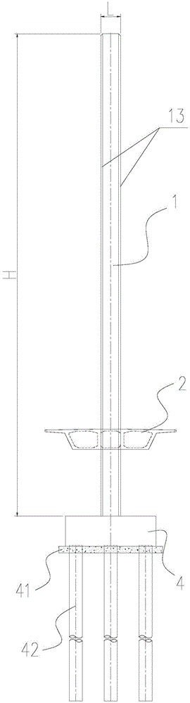 Cable-stayed bridge provided with curved single pylon with double cable planes