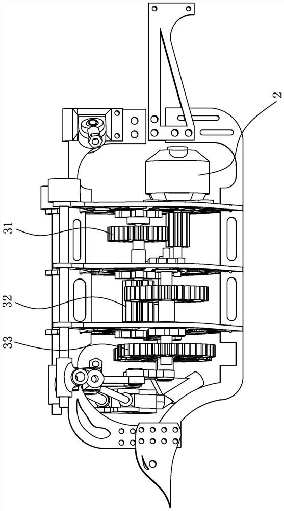 Transmission device of bionic flapping wing aircraft