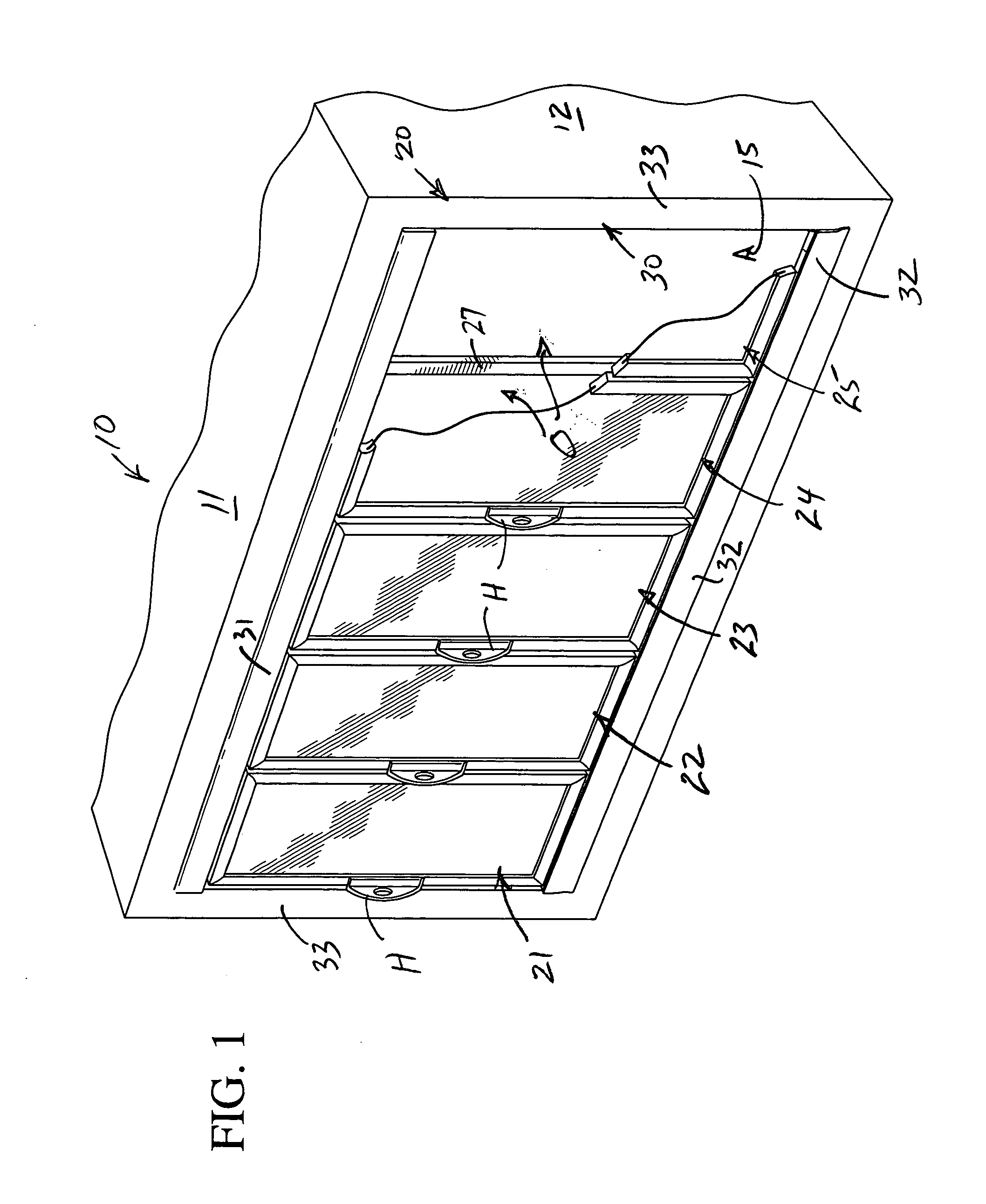 Refrigerated display case door and method of manufacture