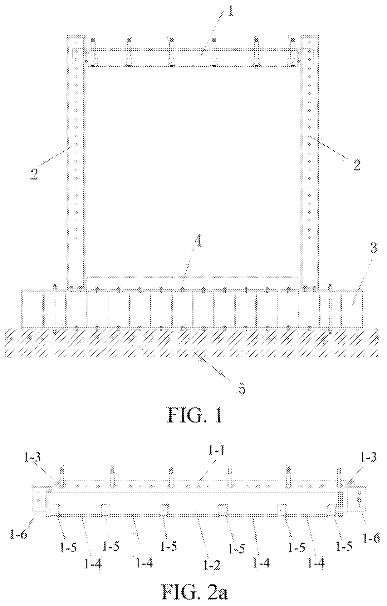 Multi-functional support capable of transferring horizontal and multi-point local vertical load and implementation method