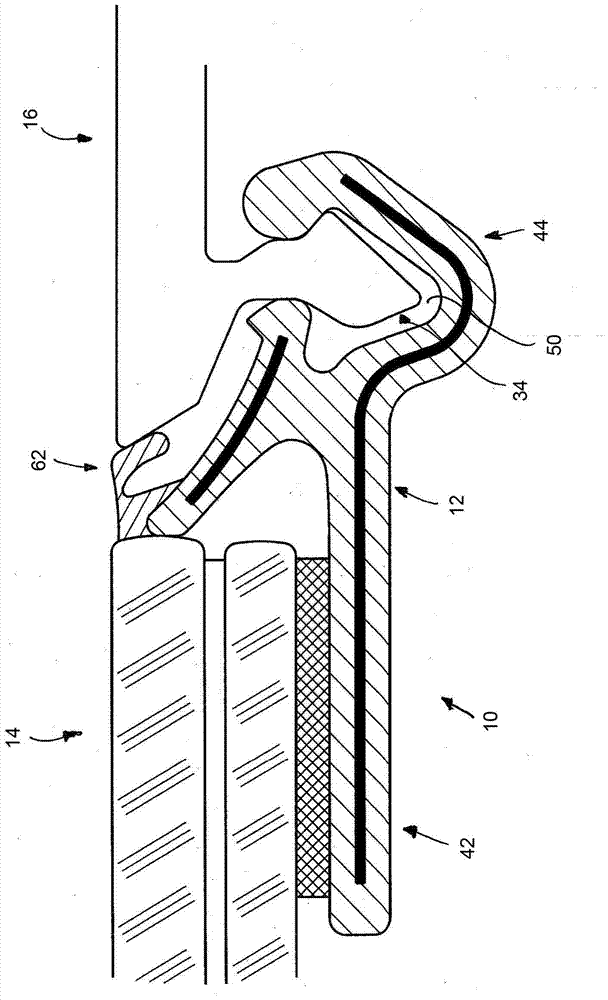 Profile elements and profile element components for joining vehicle glazing to cover parts