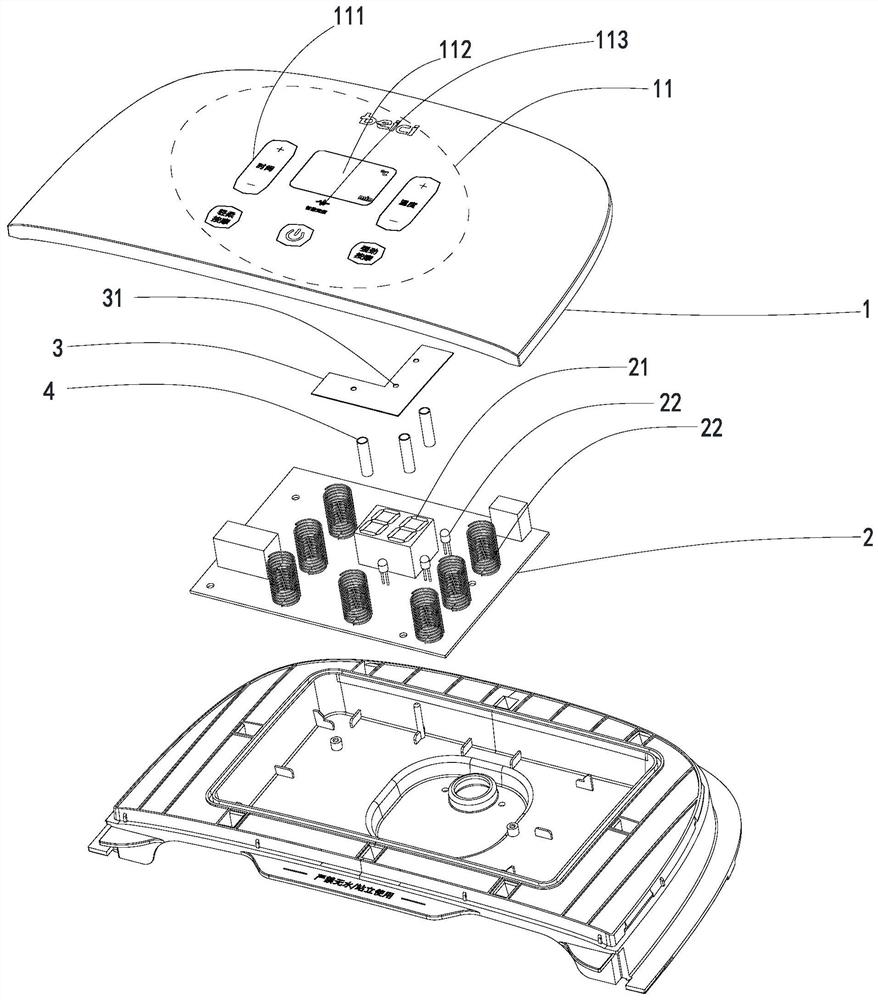 Operation display device and foot bath device