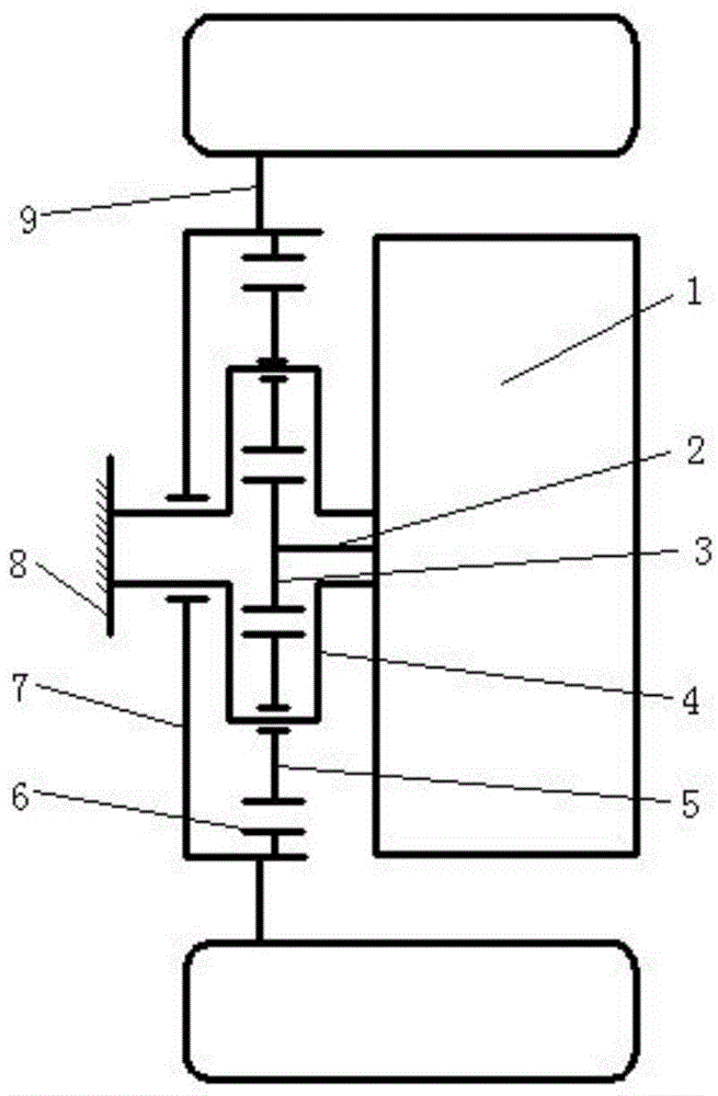 Electric car wheel edge driving device