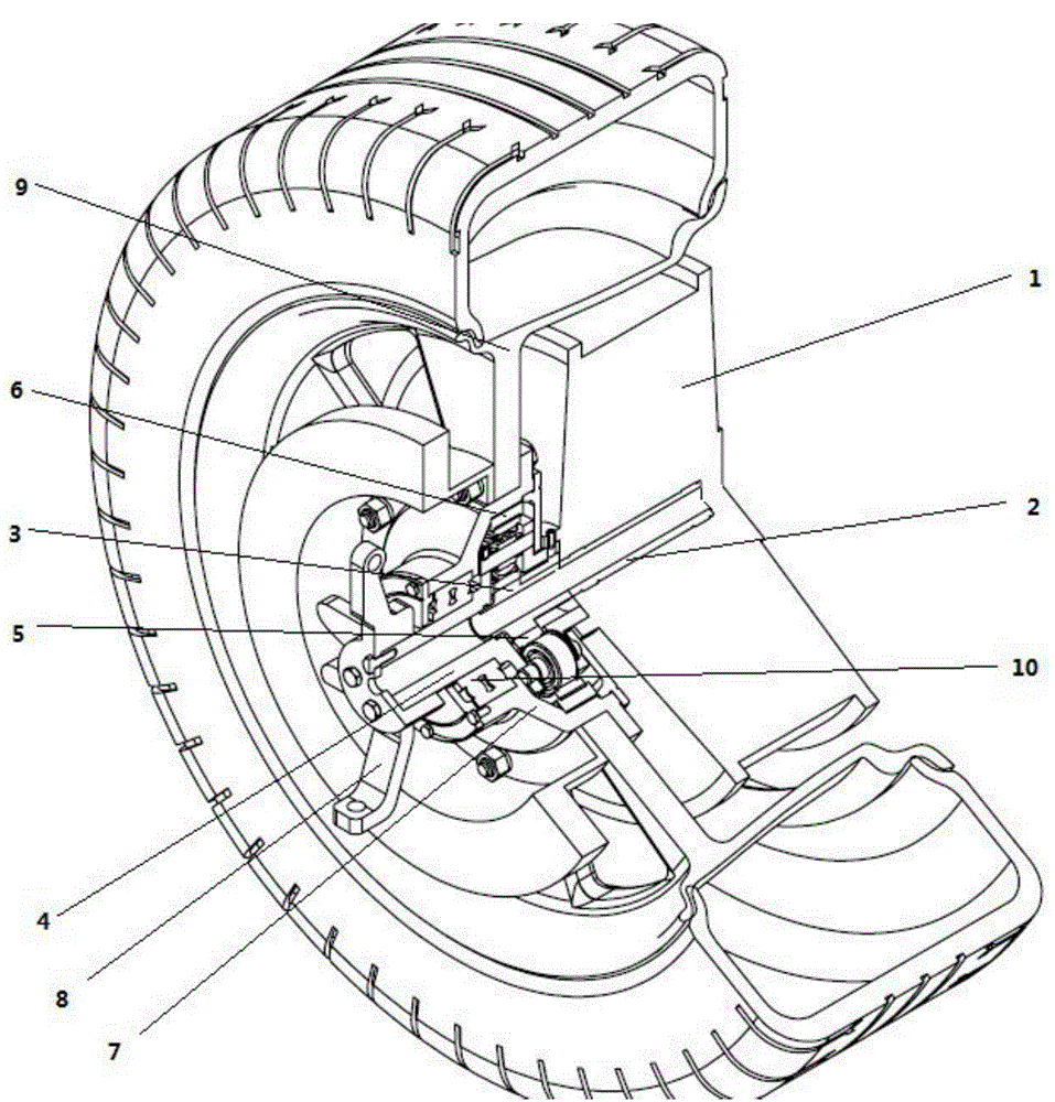 Electric car wheel edge driving device