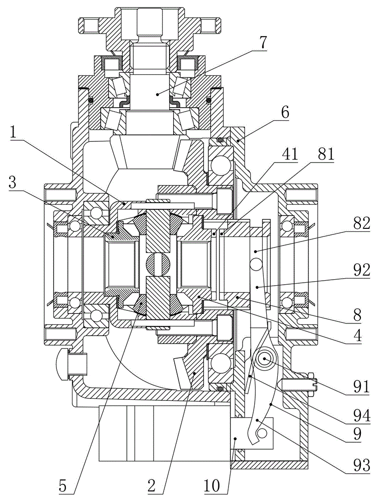 Drive axle self-locking differential