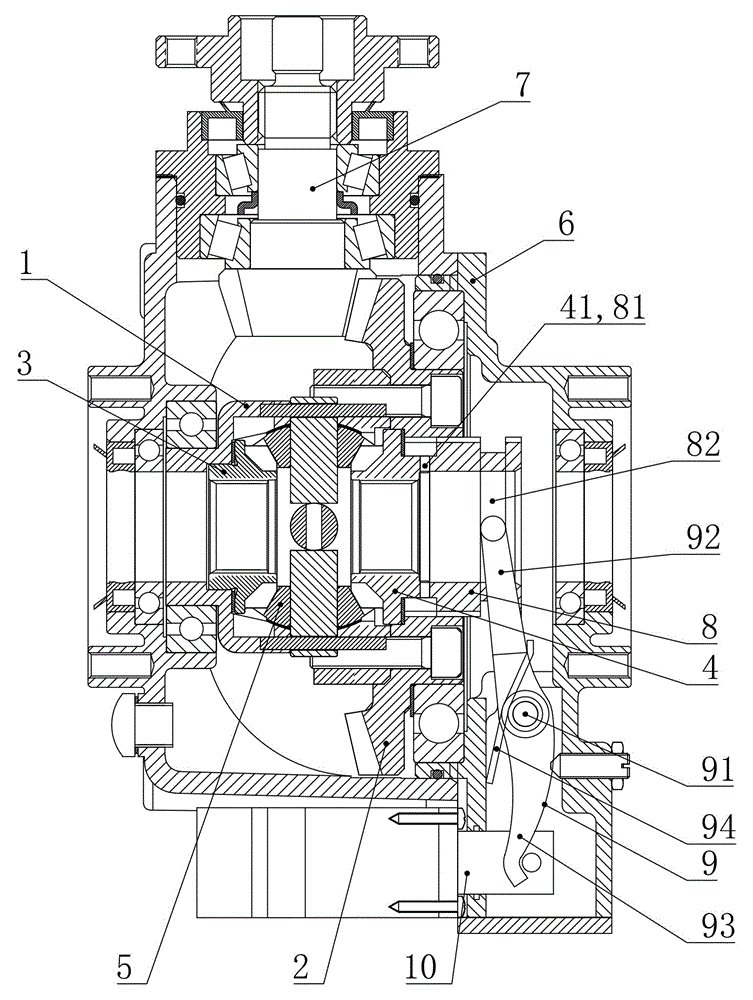 Drive axle self-locking differential