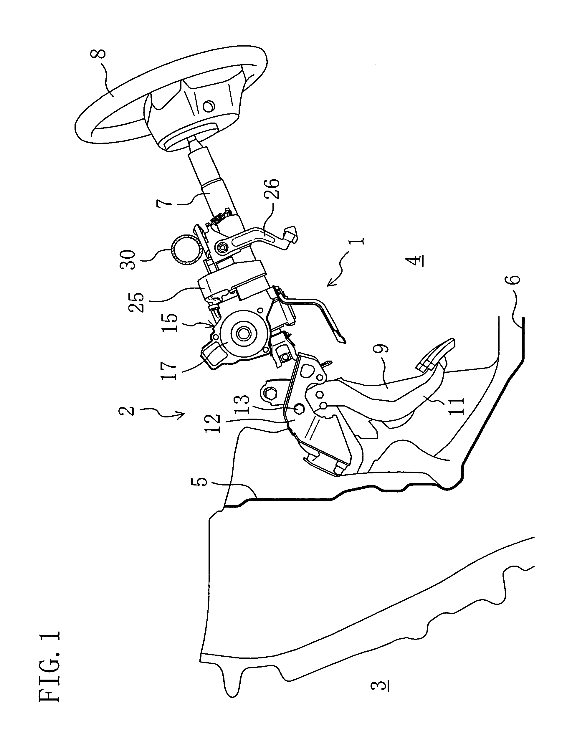 Anti-intrusion pedal system