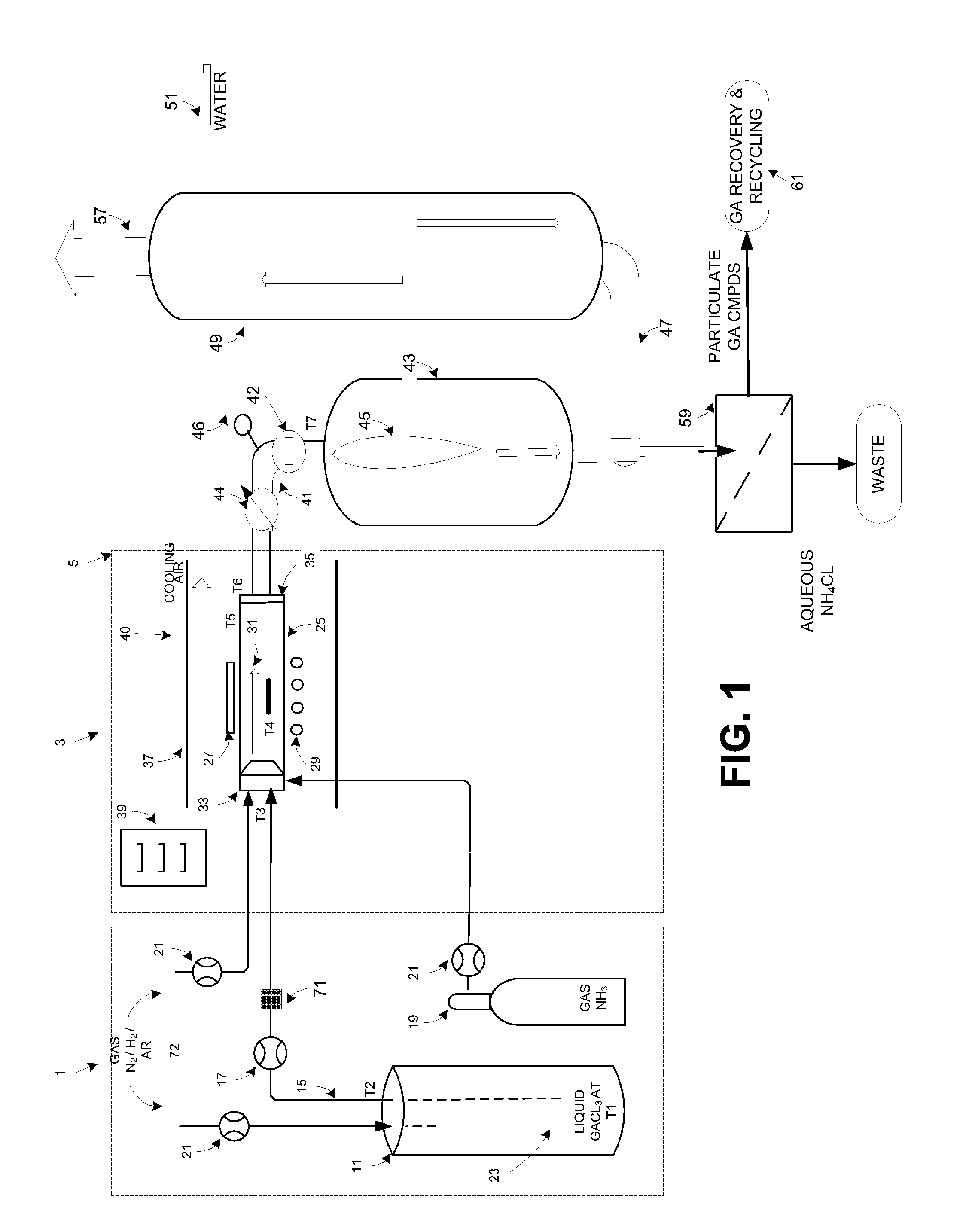 Abatement of reaction gases from gallium nitride deposition