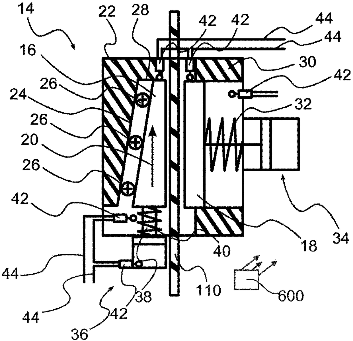 Braking device for a car of a lift system