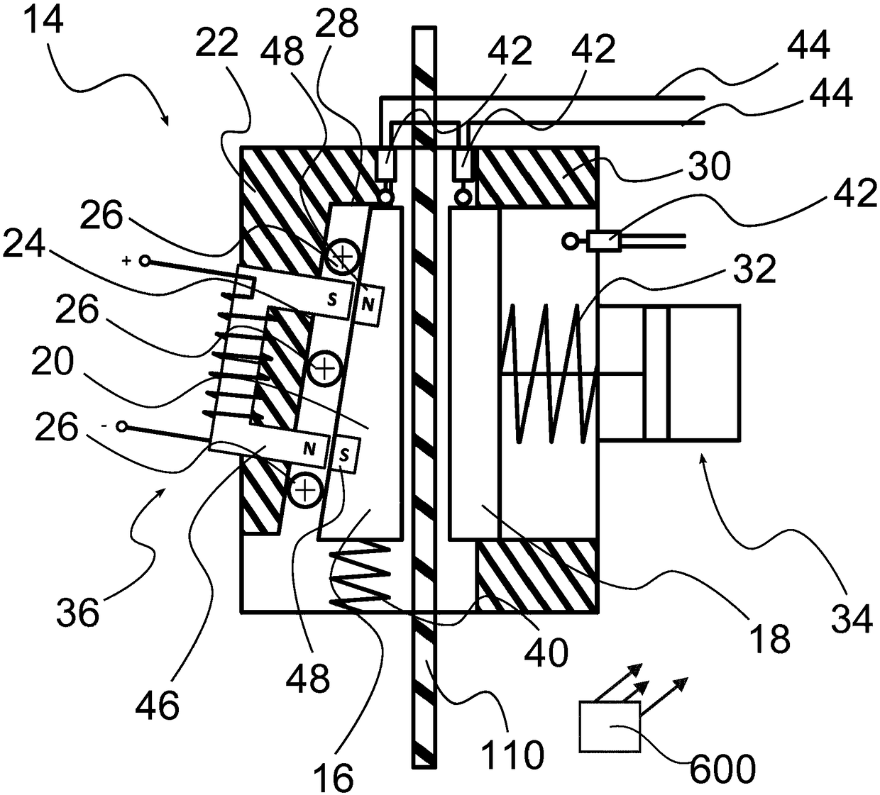 Braking device for a car of a lift system