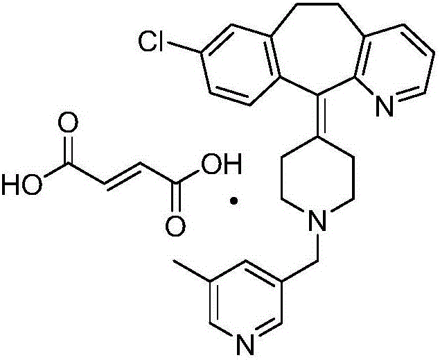 Preparation method of rupatadine fumarate