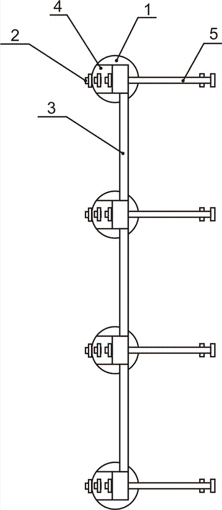 Anchored row pile and anchorage wall combined retaining structure