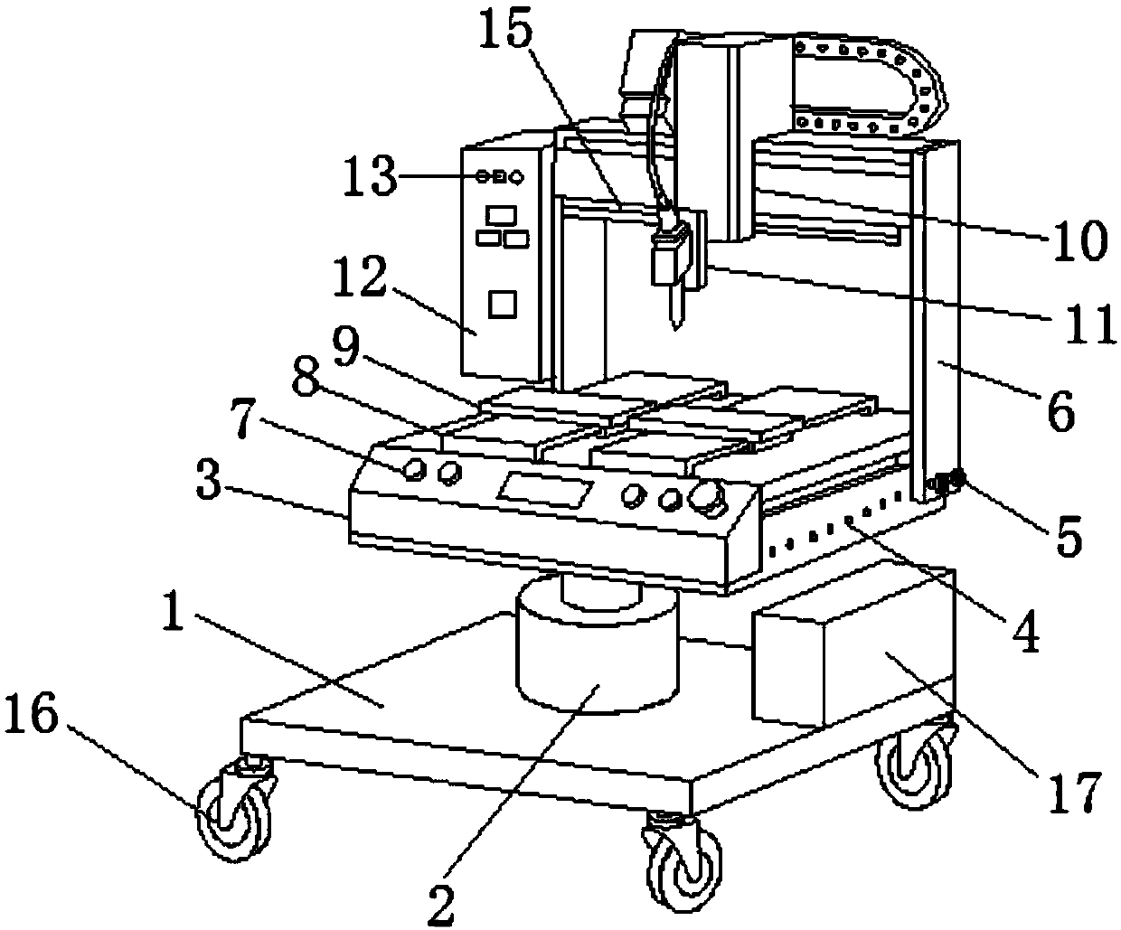 Novel industrial robot working table