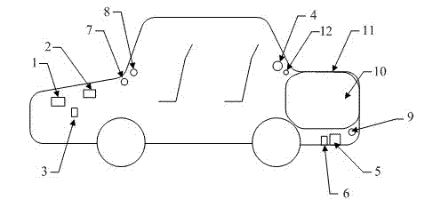 Method and device for anti-sinking of automobile falling into water