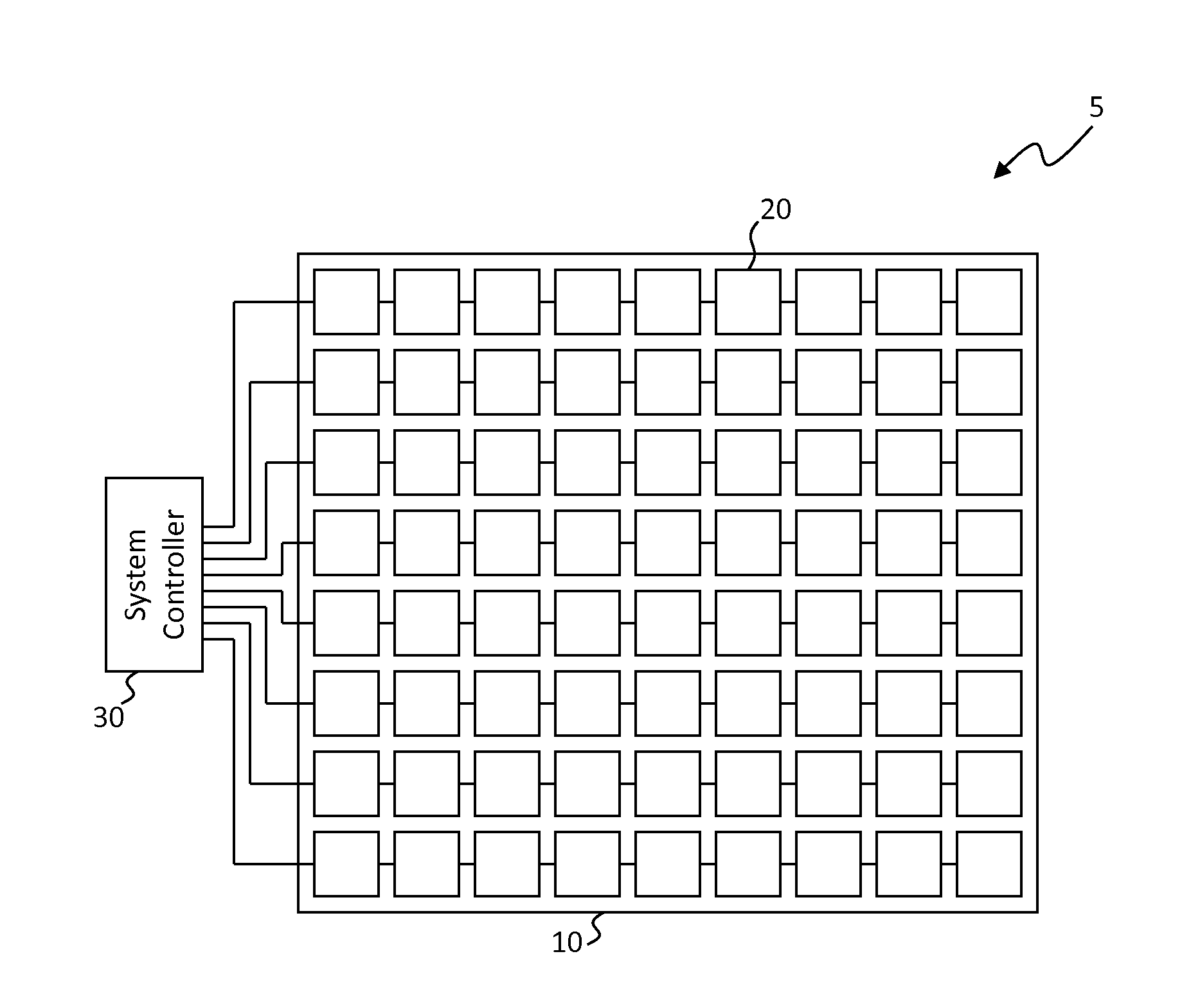 Active-matrix touchscreen