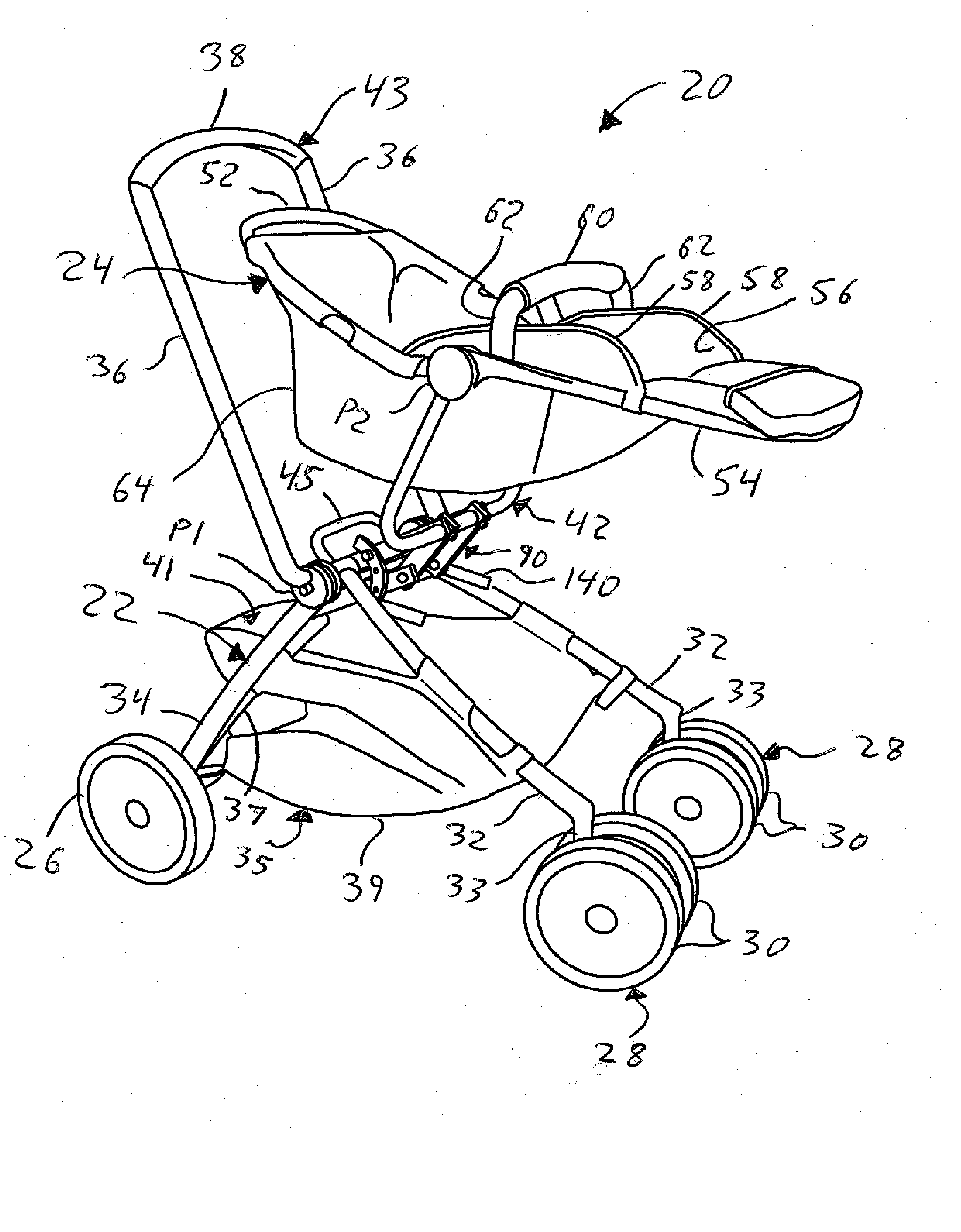 Foldable and height-adjustable stroller