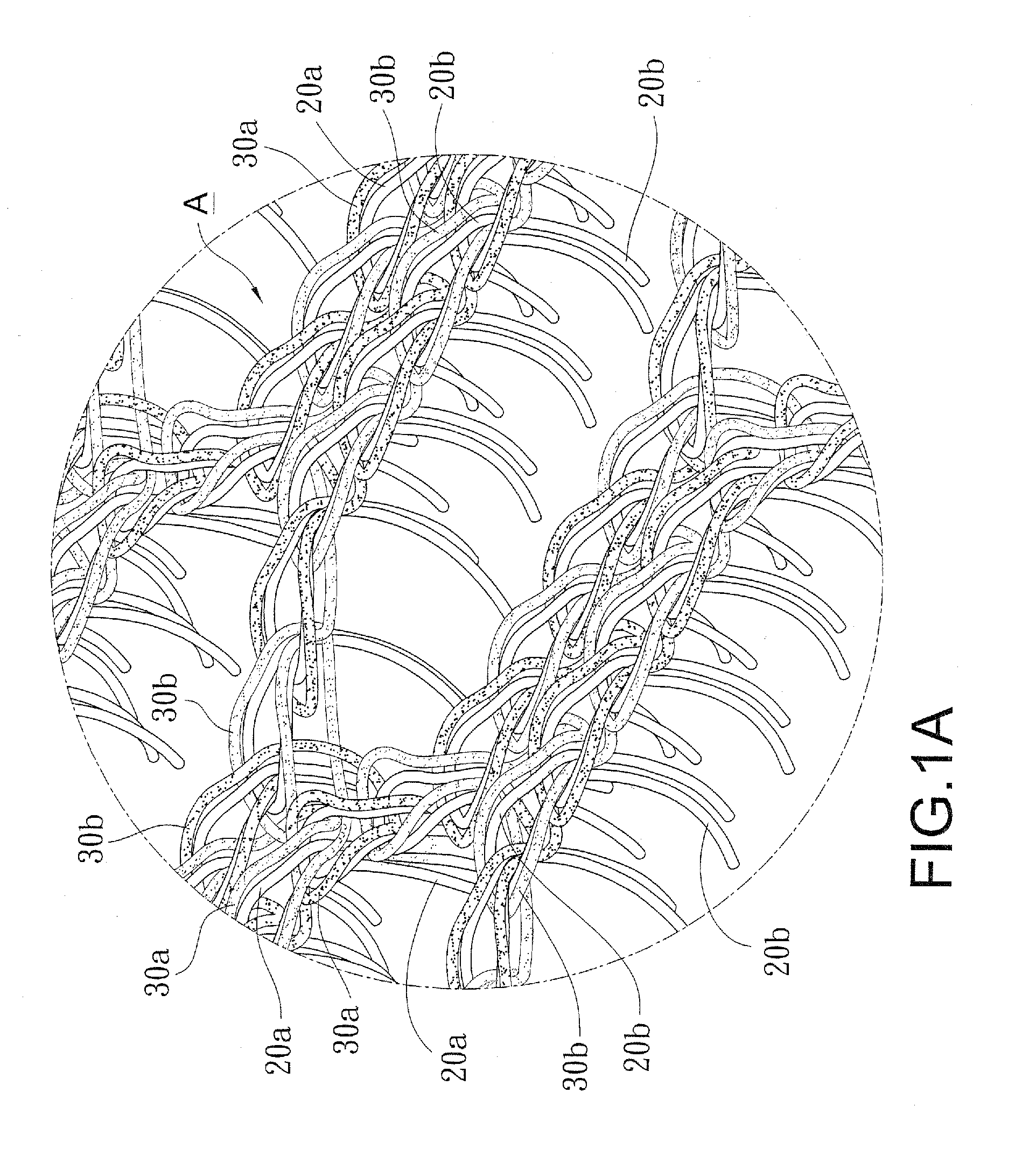 Structure of touch-fastening Anti-skidding material