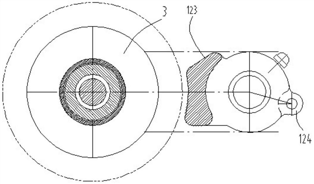 Rocker arm structure of short-body coal mining machine with wide mining range