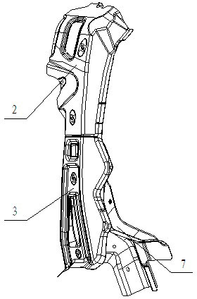 Automotive body rear side wall assembly structure