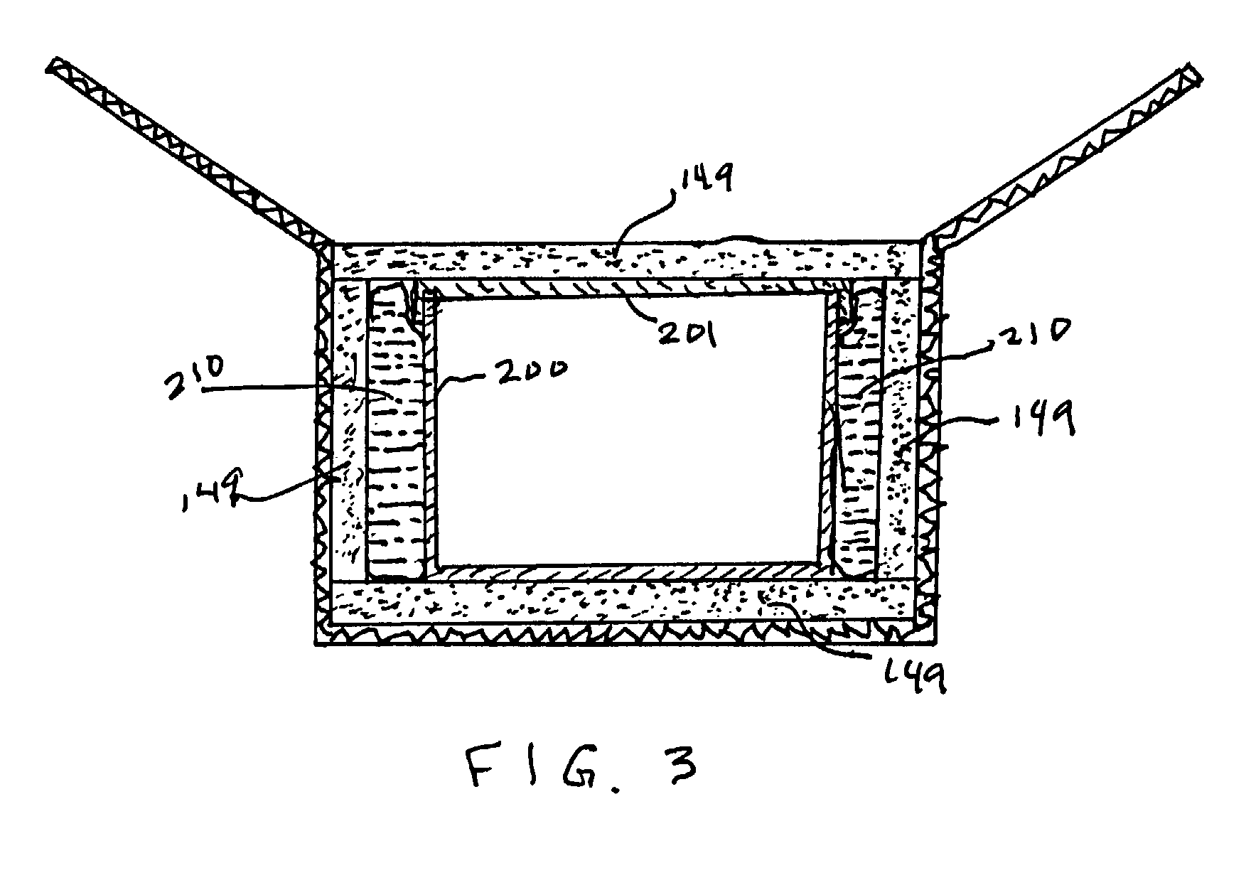 Container having passive controlled temperature interior