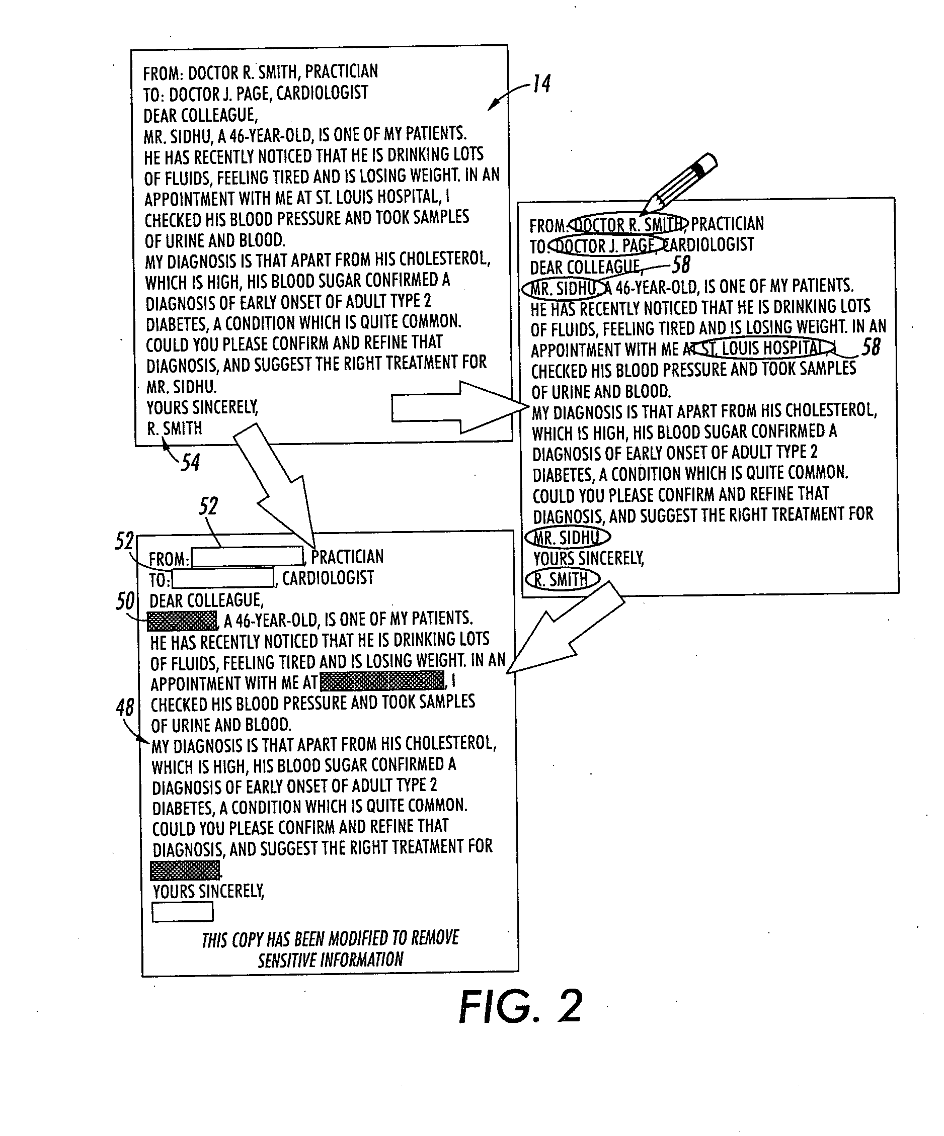 Masking of text in document reproduction