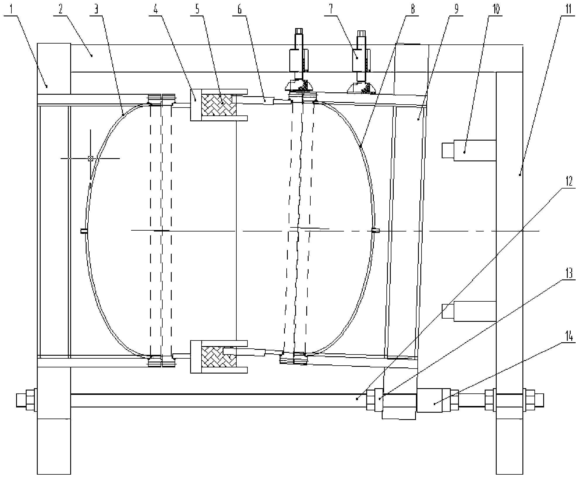 Device for testing abutting and sealing performance of shield machine