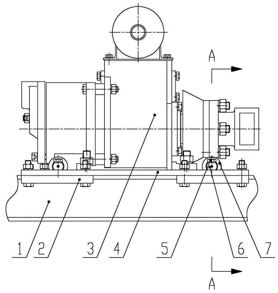 Power head movement friction pair for down-hole drilling machine