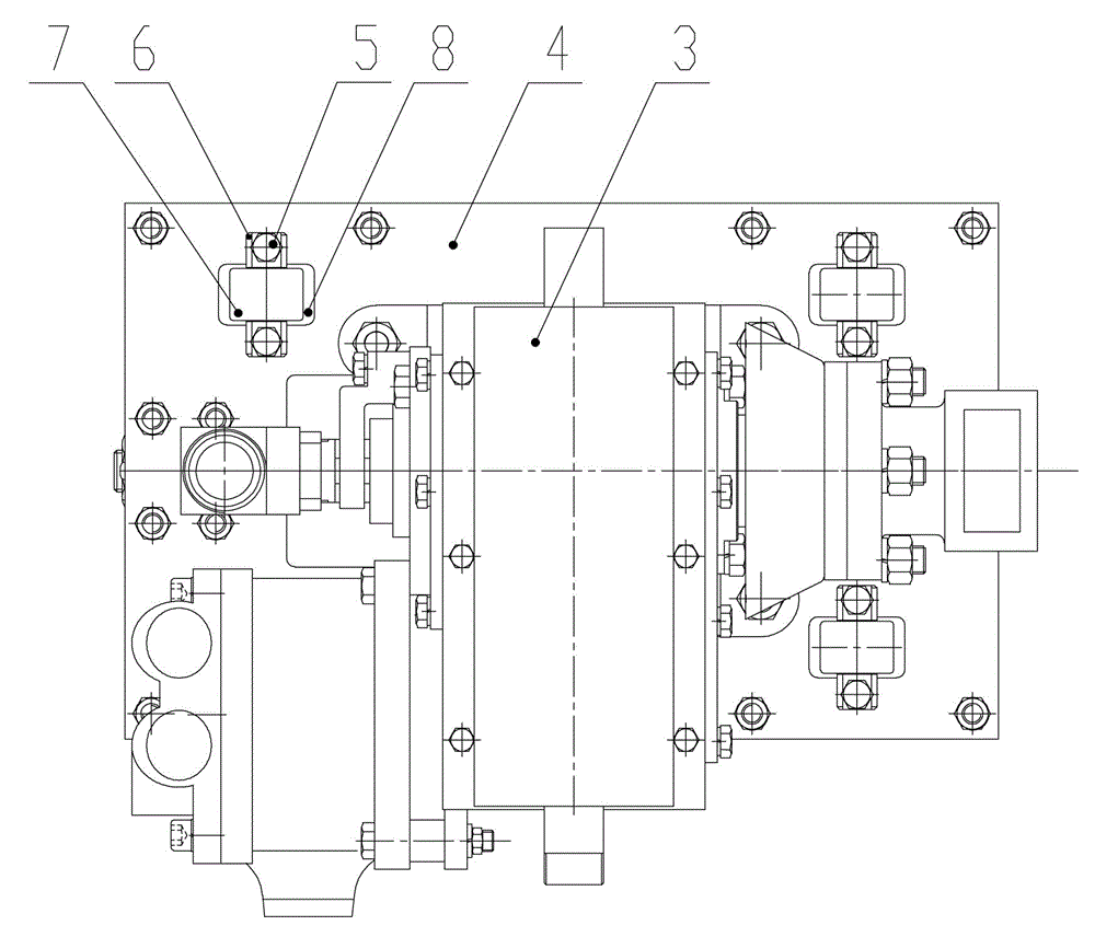 Power head movement friction pair for down-hole drilling machine