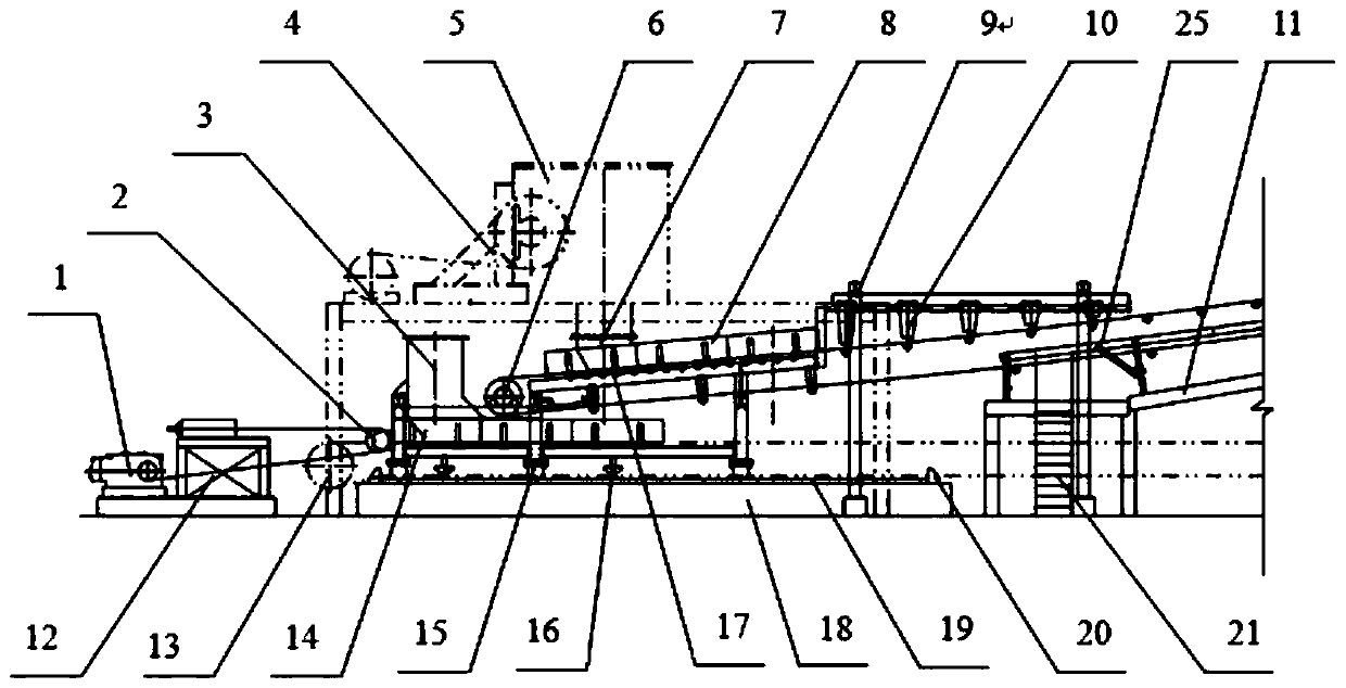 A beneficiation method for dry separation and recovery of iron-bearing useful rocks