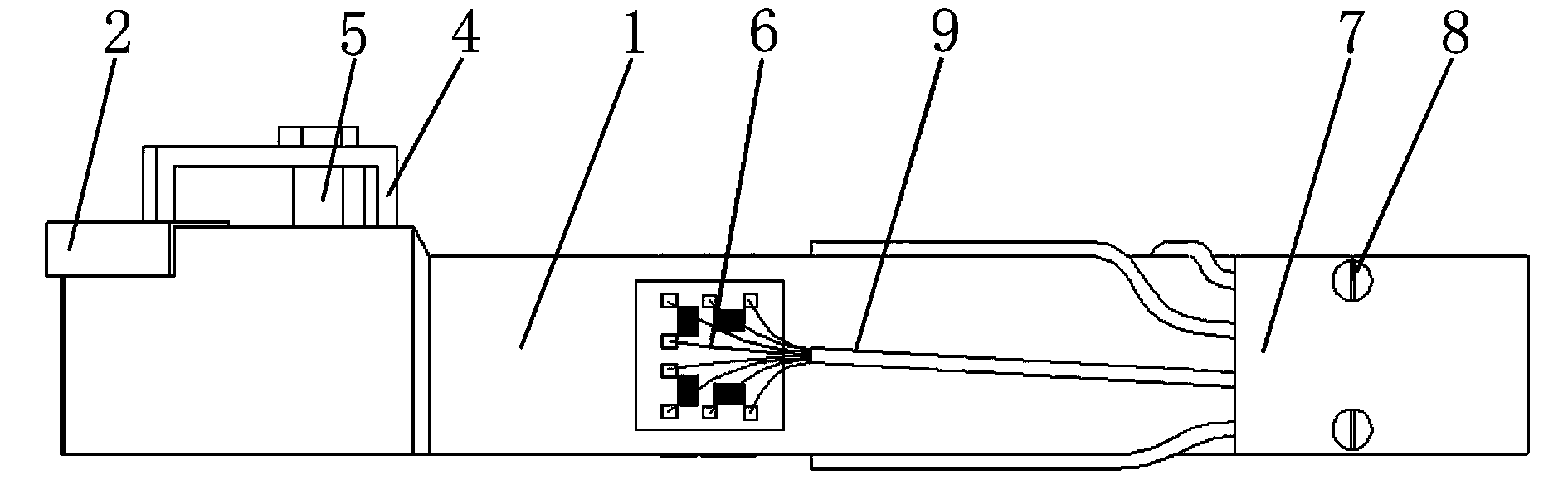 On-line measurement cutter system of cutting force of embedded thin film strain gage transducer