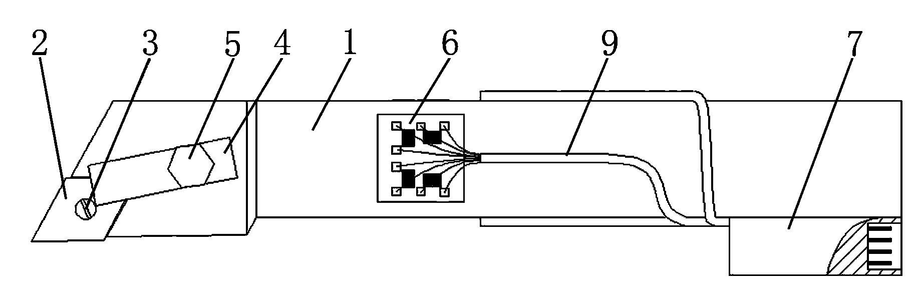 On-line measurement cutter system of cutting force of embedded thin film strain gage transducer