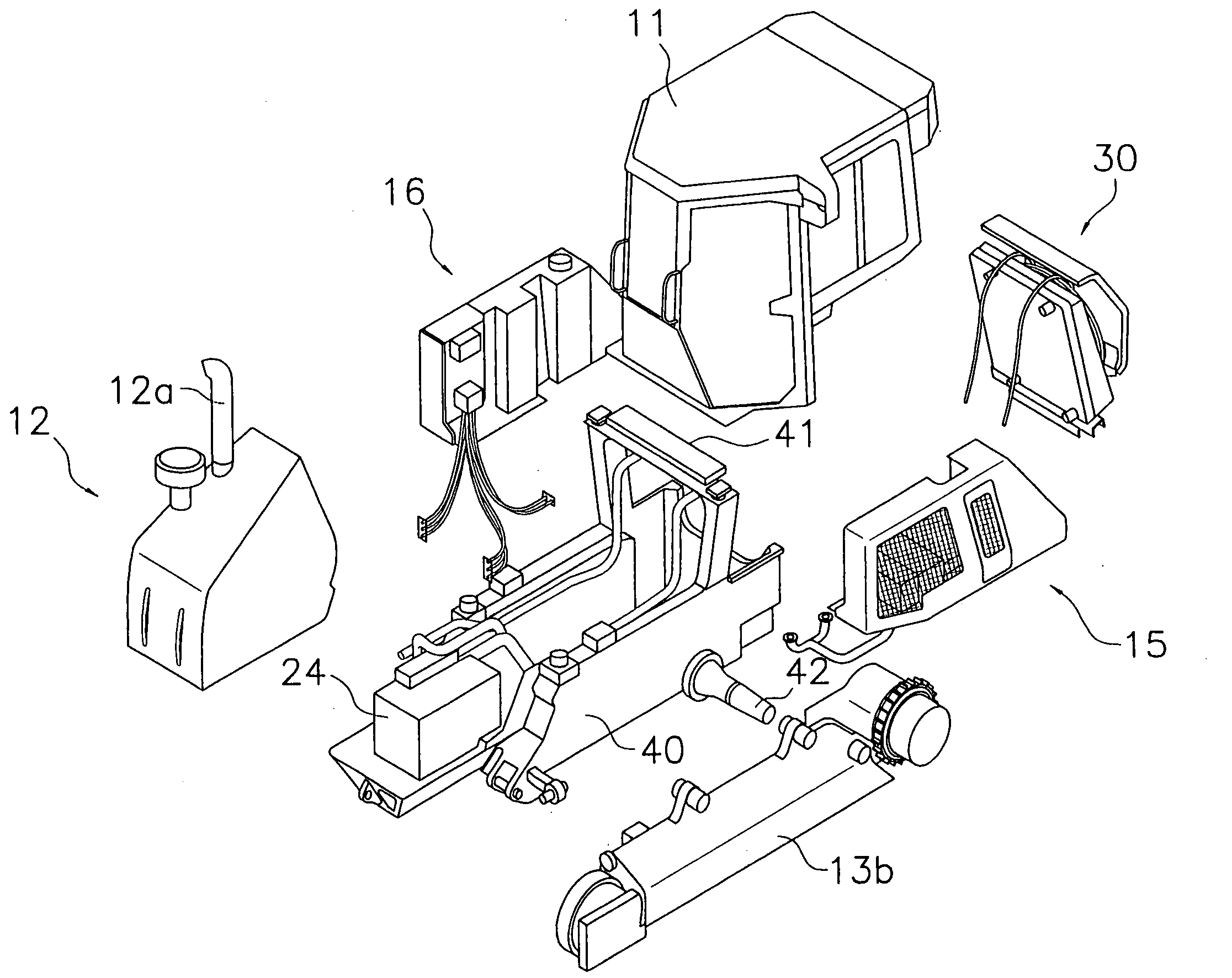 Frame structure for construction machine