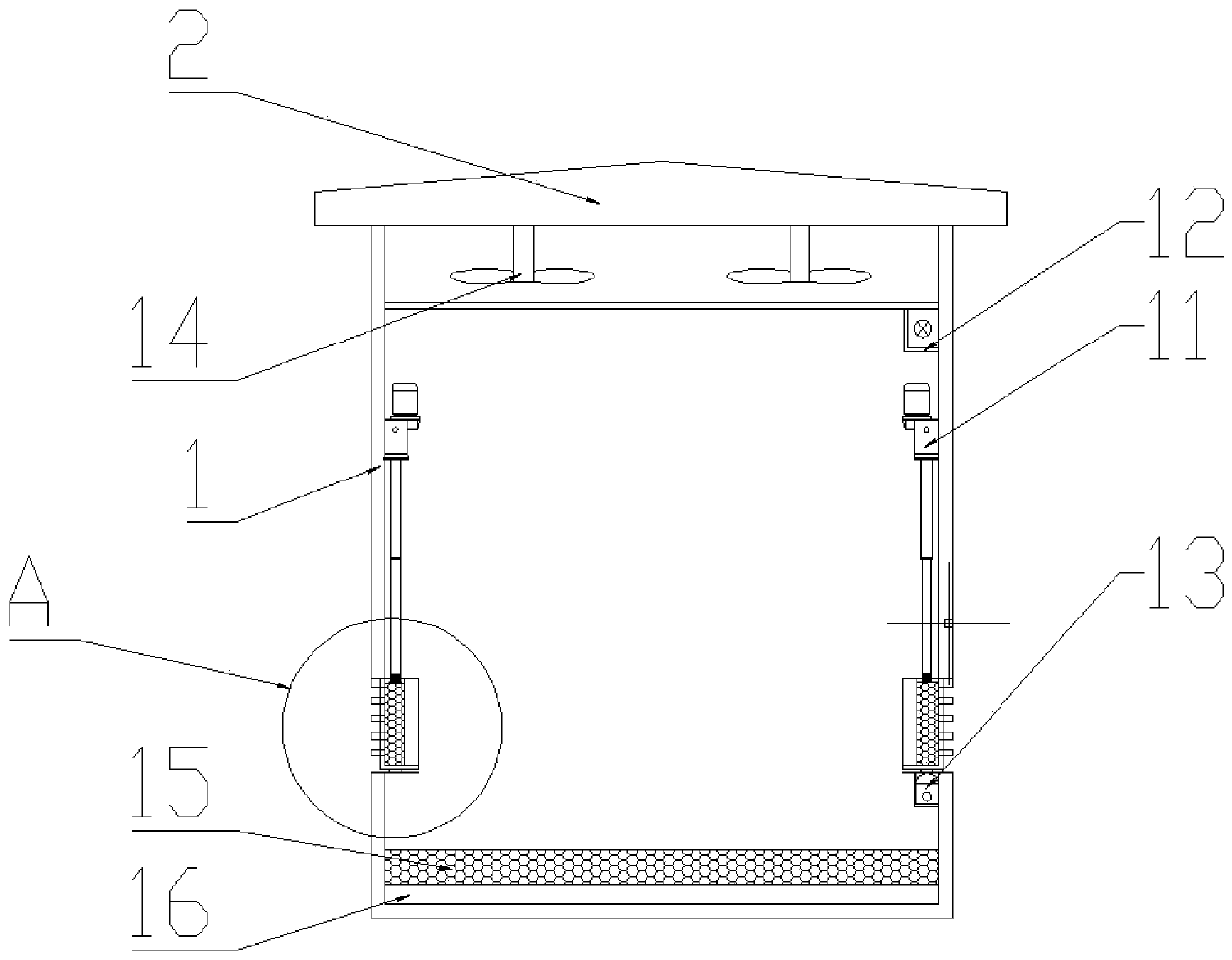 Moisture-proof electric power cabinet based on electric control system