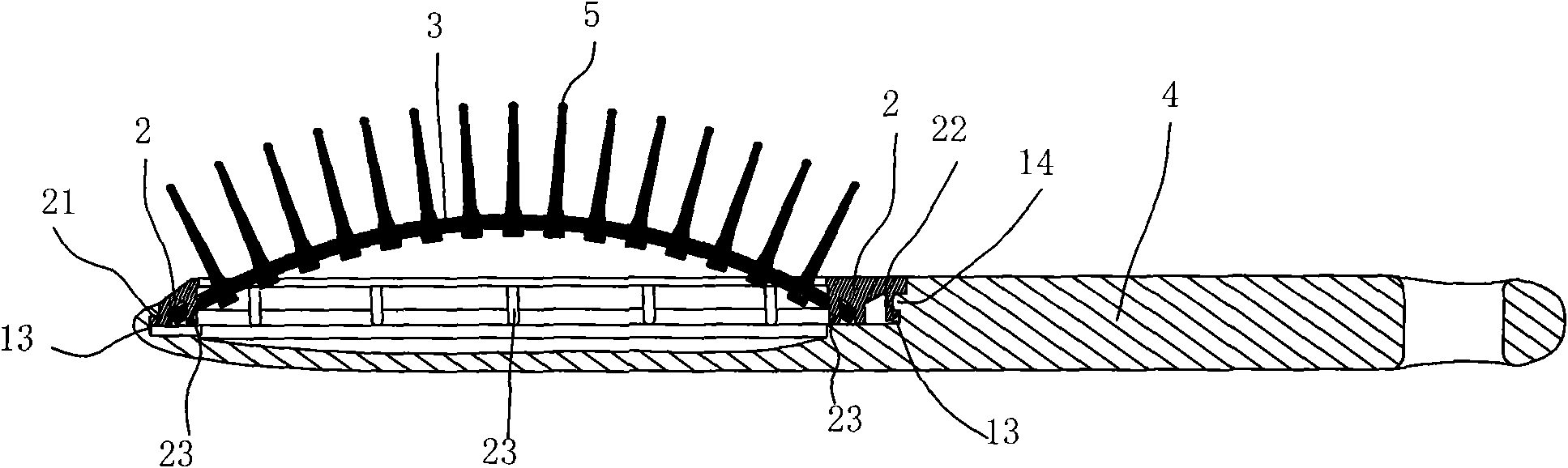 Glue-free assembled hair comb