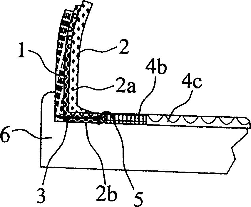 Waterproof shoe structure with folded interior upper