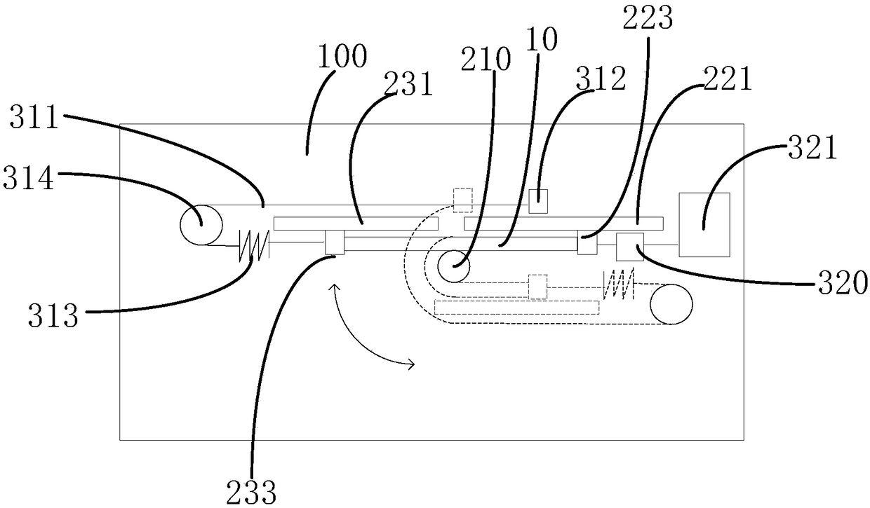 Bending test device and bending test method